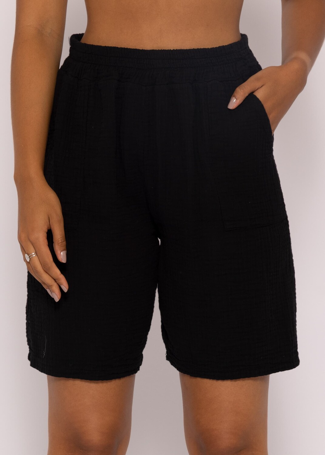 

Шорты SASSYCLASSY Musselin Bermuda, черный