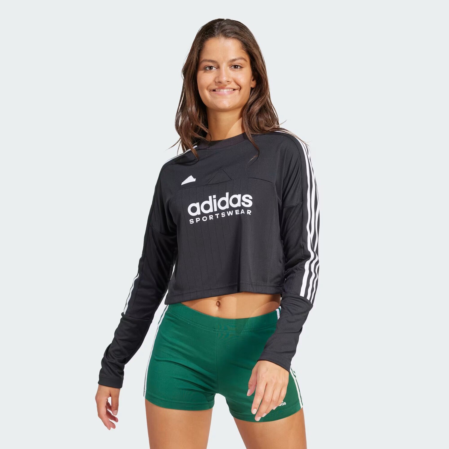 

Футболка с длинными рукавами и 3 полосками Tiro Adidas, цвет Black