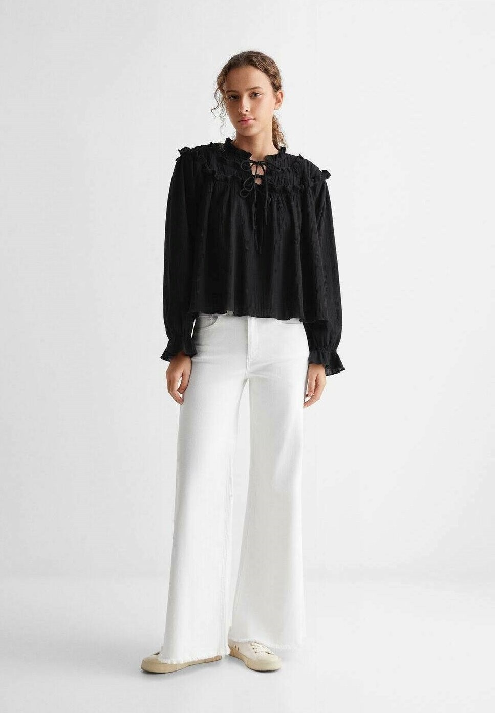 

Блузка Mango Kids, цвет black