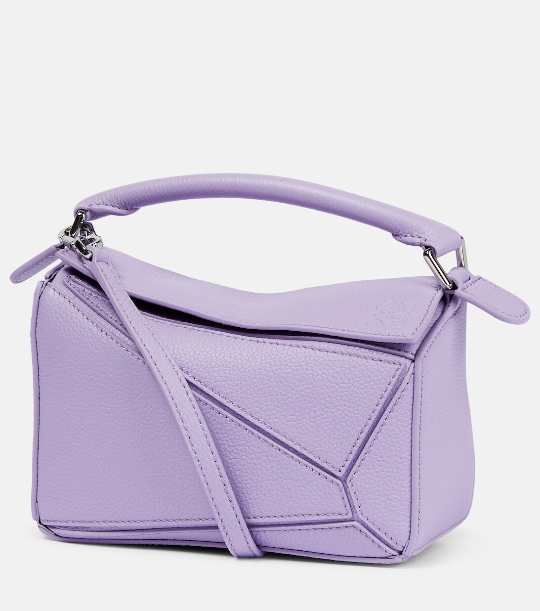 

Кожаная сумка через плечо Puzzle Mini Loewe, фиолетовый