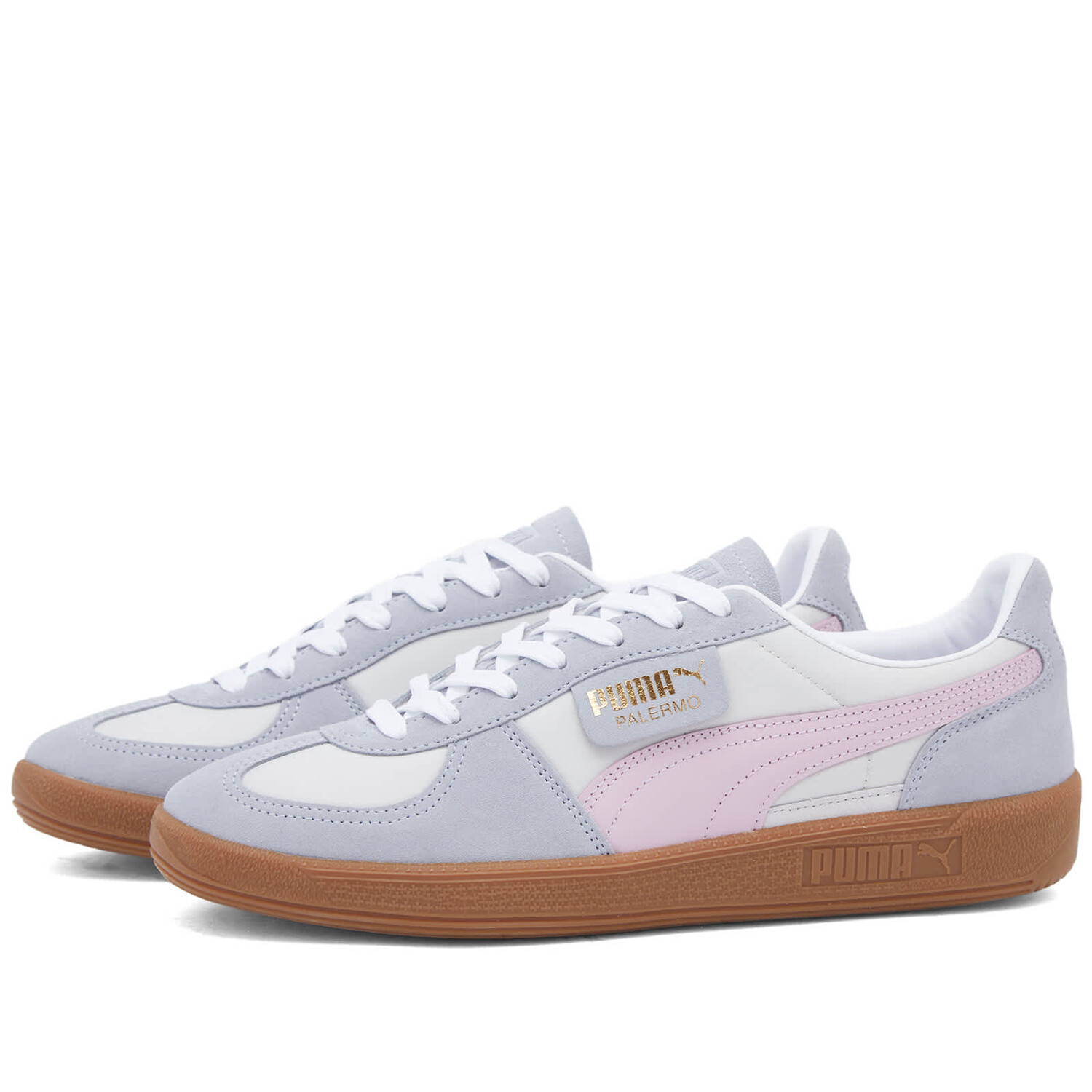 цена Кроссовки Puma Palermo Og, цвет Feather Grey, Grey Fog & Grape Mist