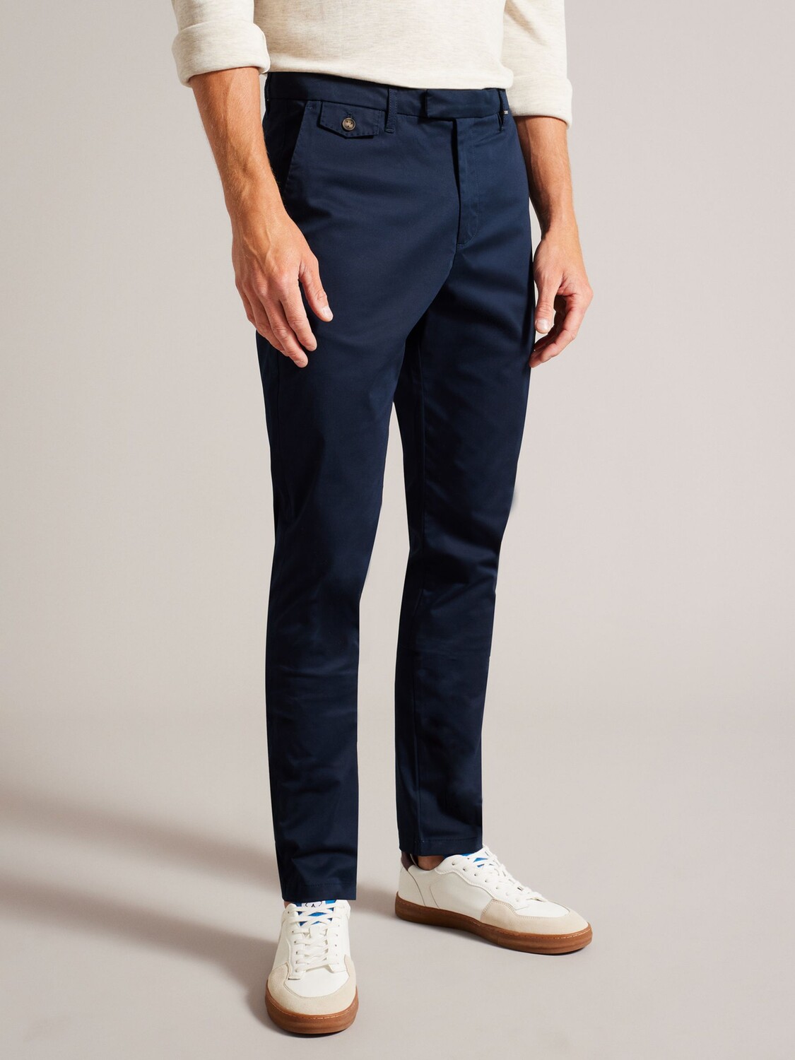 

Брюки узкого кроя Ted Baker Danay Irvine, темно-синие, Синий