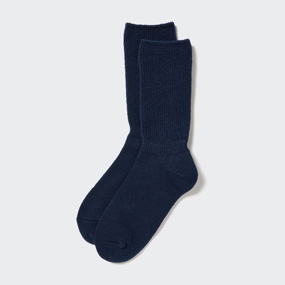 

Женские носки Uniqlo HEATTECH длинные, темно-синий