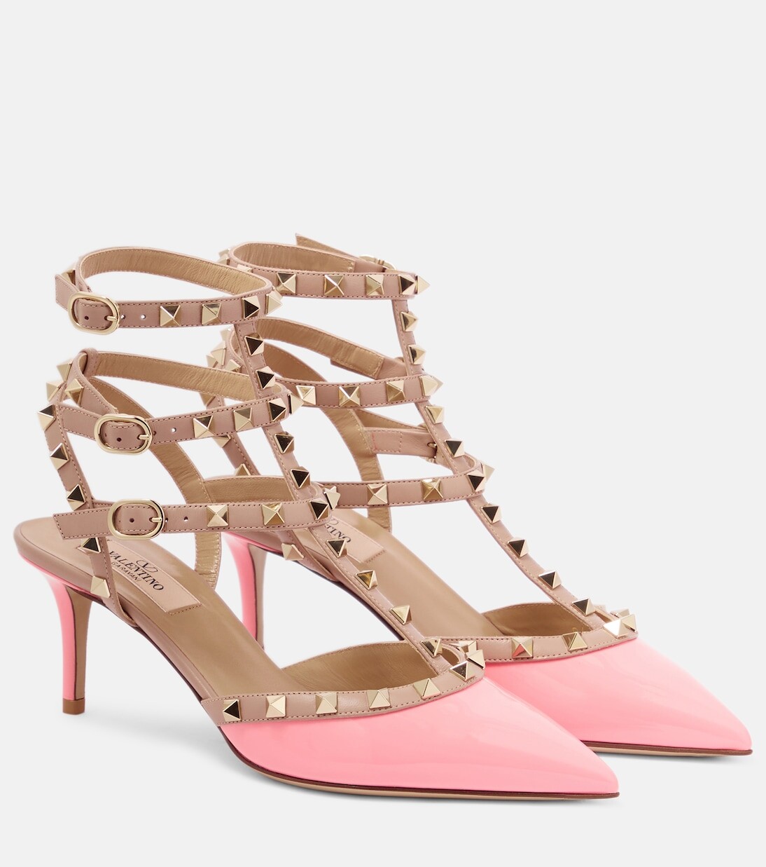 

Кожаные туфли rockstud 100 Valentino Garavani, розовый