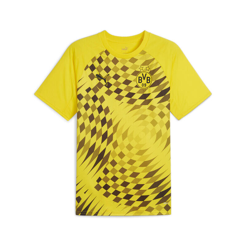 Предматчевая майка Боруссии Дортмунд мужская PUMA Cyber Yellow Black