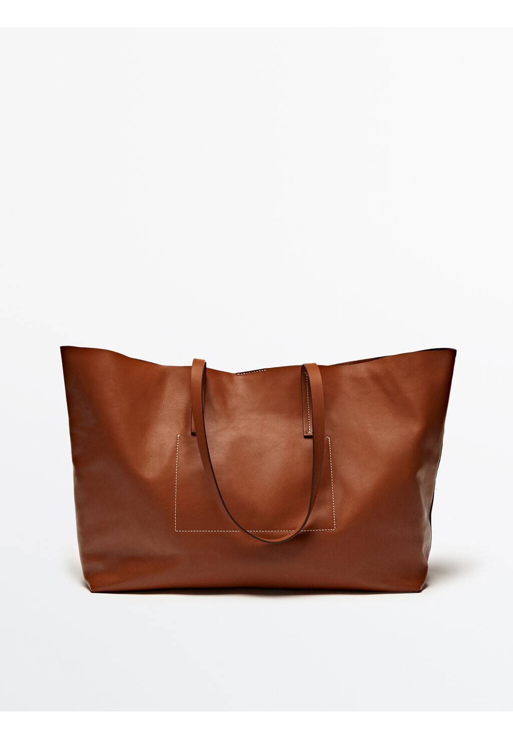 

Сумка-тоут Massimo Dutti, коричневый