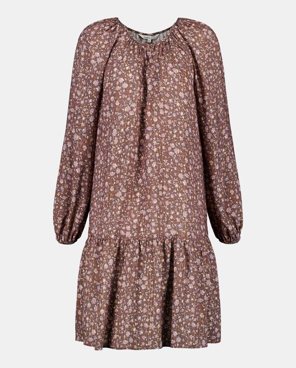 

Короткое платье с люрексом Southern Cotton, коричневый