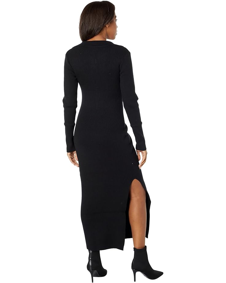 Платье Bardot Collar Knit Dress, черный