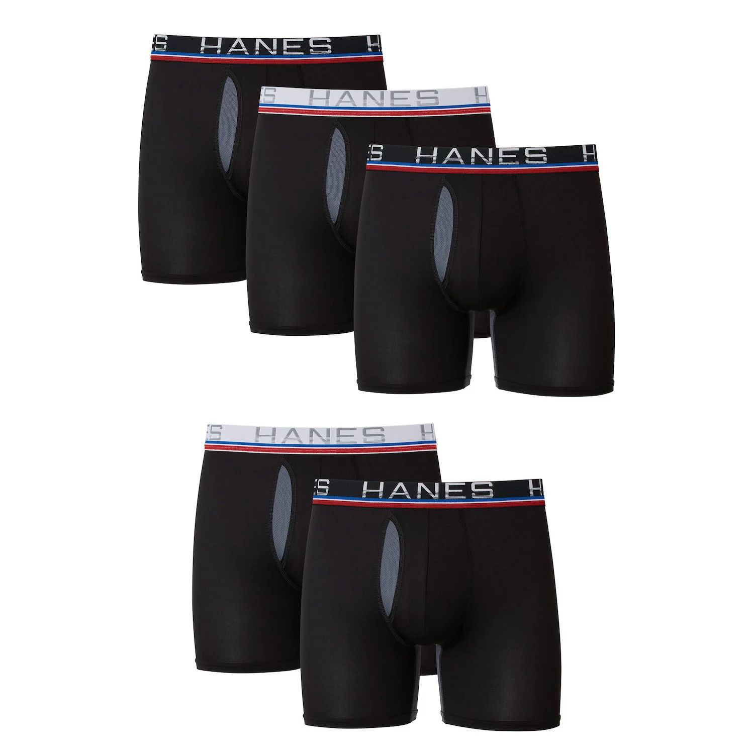 

Мужские трусы-боксеры Hanes Sport X-Temp (4 шт. + 1 бонусная сумка Total Support Pouch)