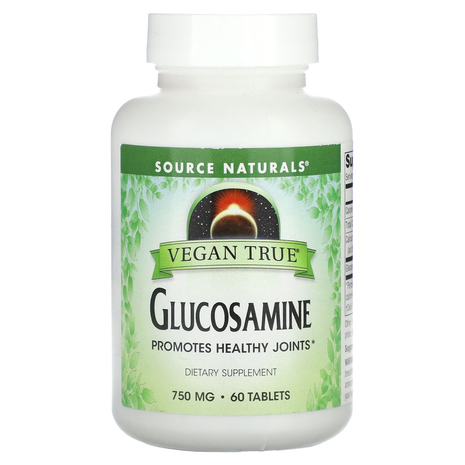 

Vegan True, глюкозамин, 750 мг, 60 таблеток, Source Naturals