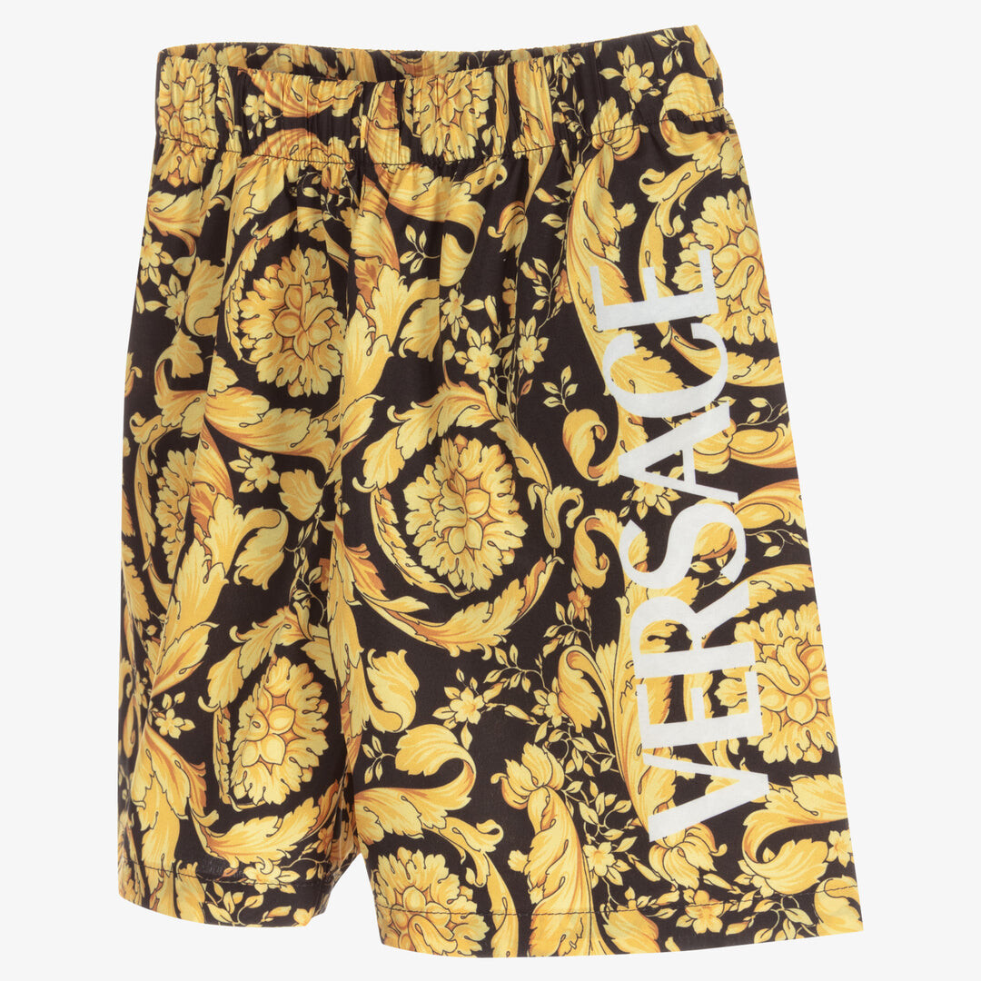 

Черно-золотые шорты для плавания Versace, золото