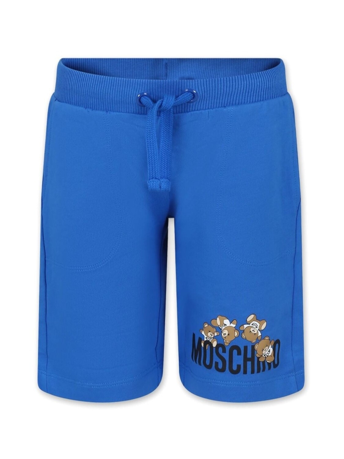 

Хлопковые шорты с принтом Teddy Bear Moschino Kids, синий