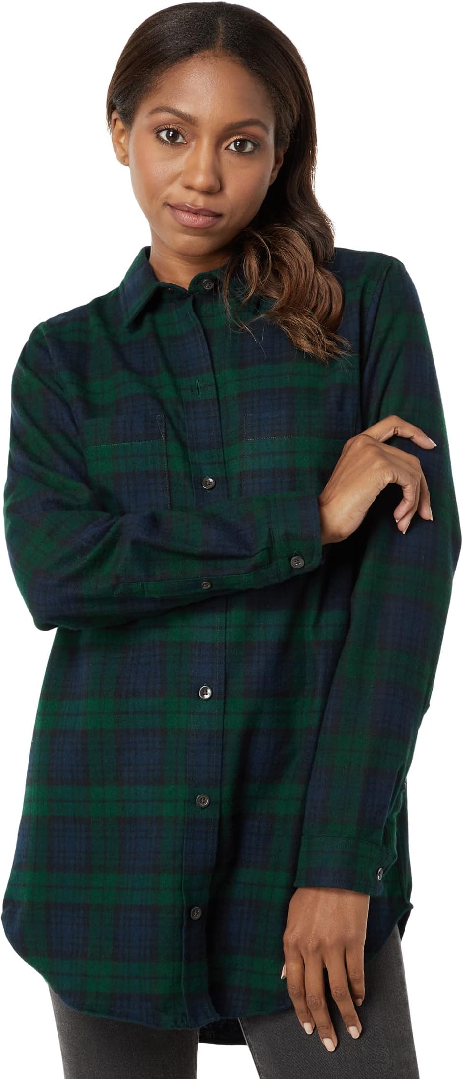 Рубашка Scotch Plaid Flannel Tunic L.L.Bean, цвет Black Watch