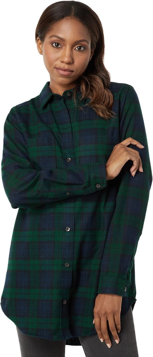 

Рубашка Scotch Plaid Flannel Tunic L.L.Bean, цвет Black Watch