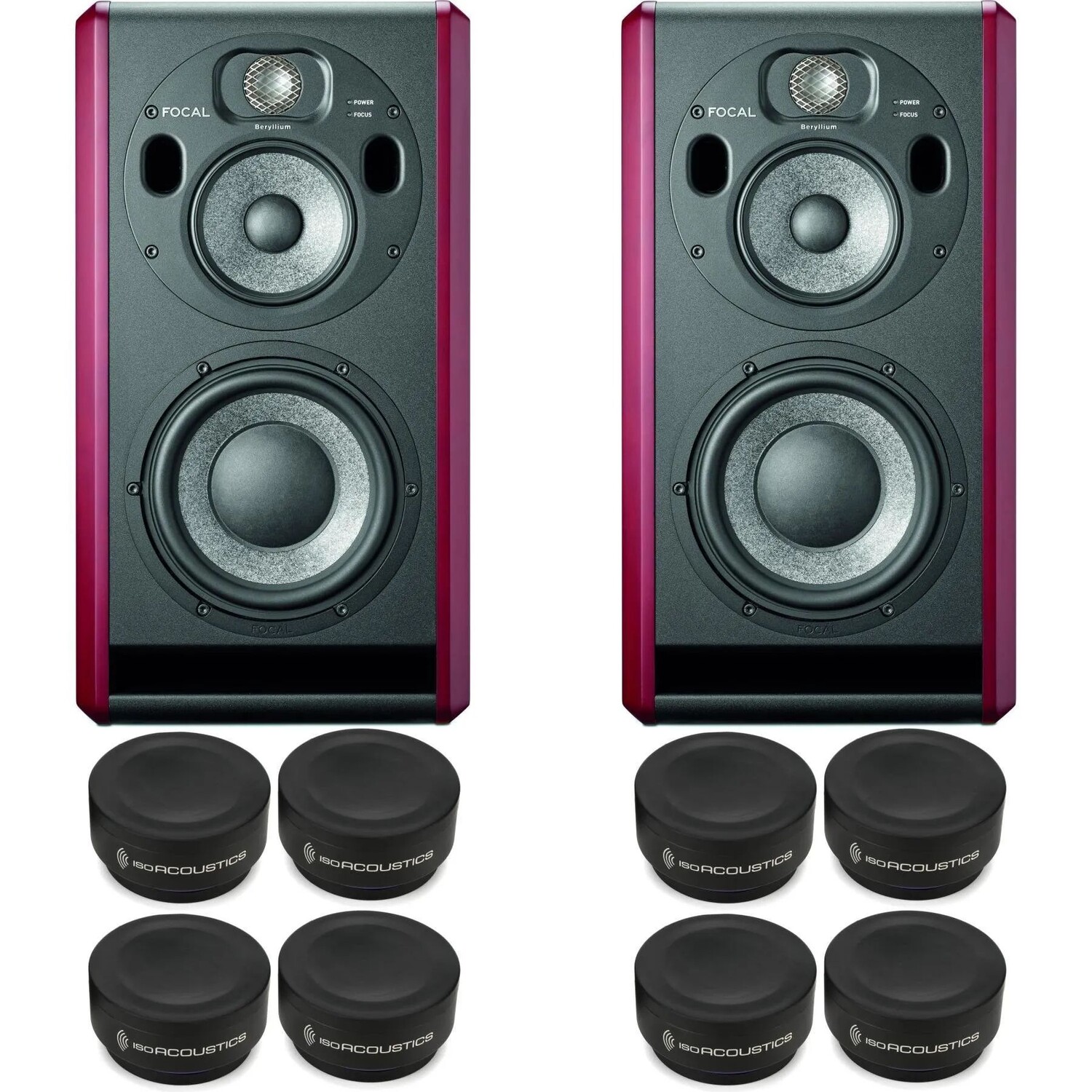 

Новая пара 8-дюймовых активных студийных мониторов Focal Trio6 и виброизоляторы