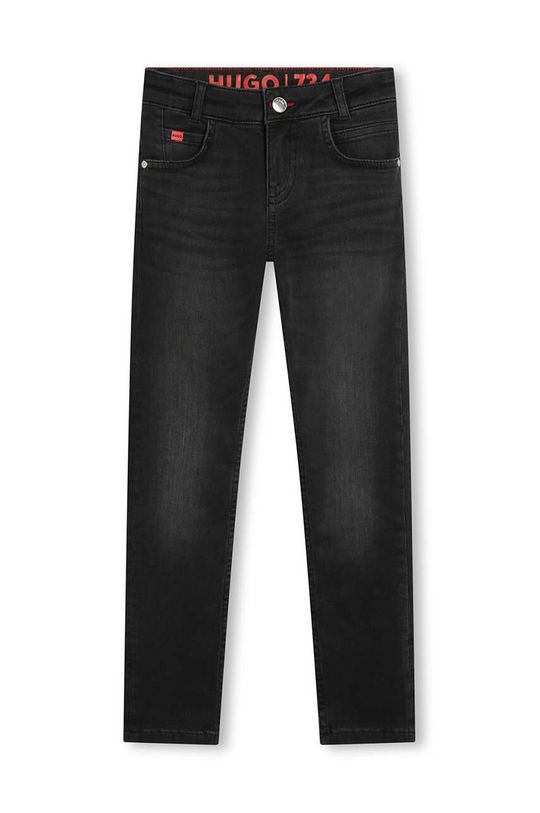 Детские джинсы Hugo, черный красный виниловый корсет в сочетании с asos design halloween красный
