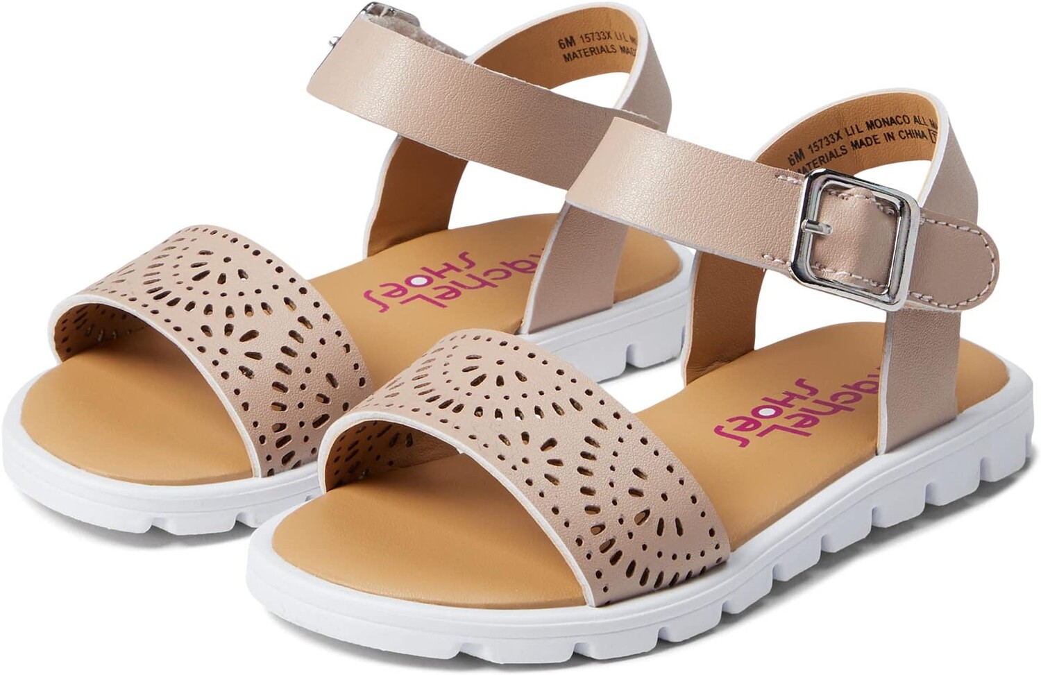 

Сандалии на плоской подошве Lil Monaco Rachel Shoes, цвет Blush
