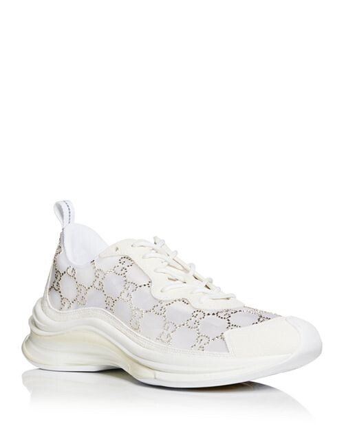 

Женские кроссовки для бега с кристаллами GG Gucci, цвет White