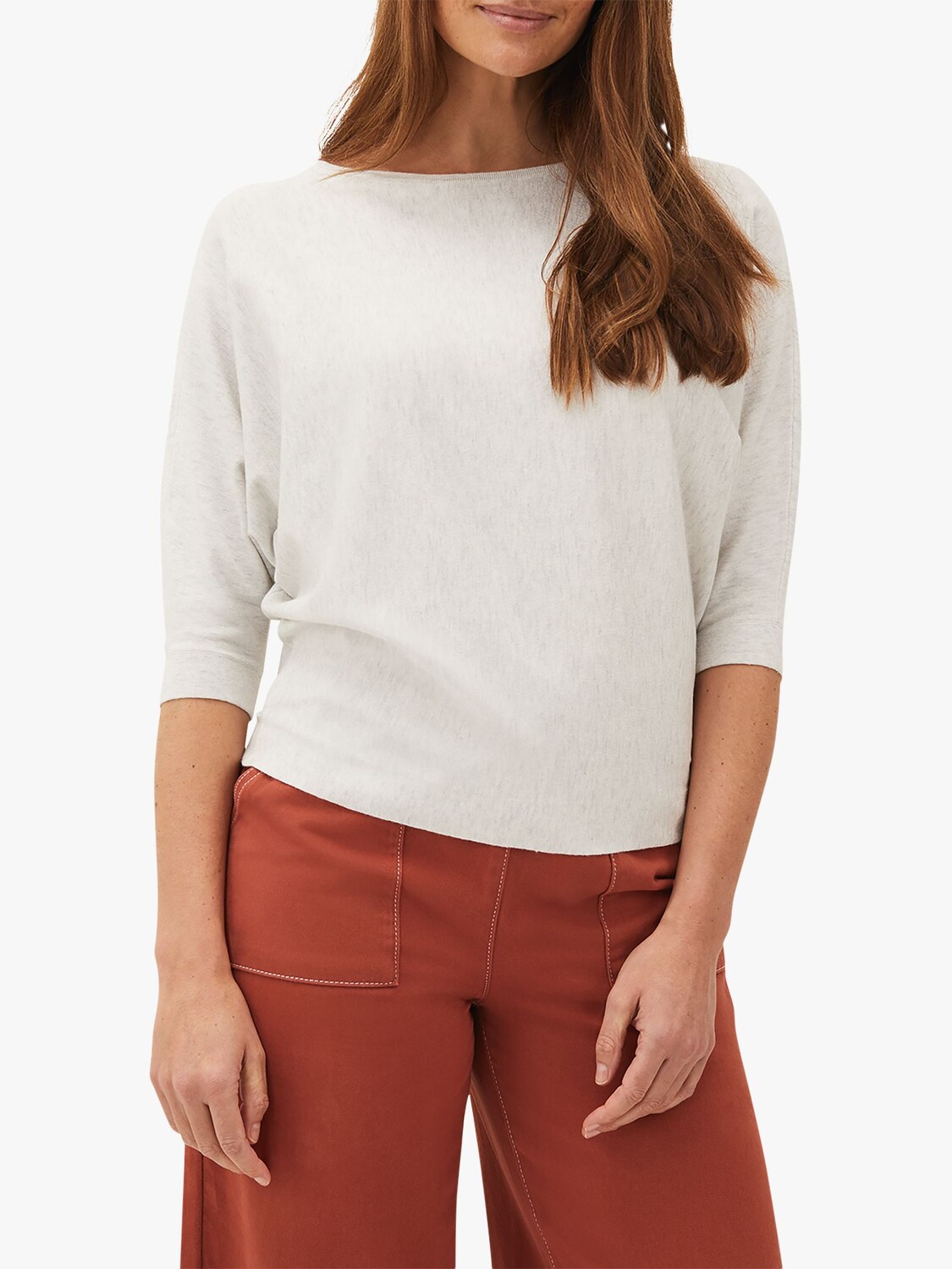 

Вязаный топ Phase Eight Cristine Batwing, серый
