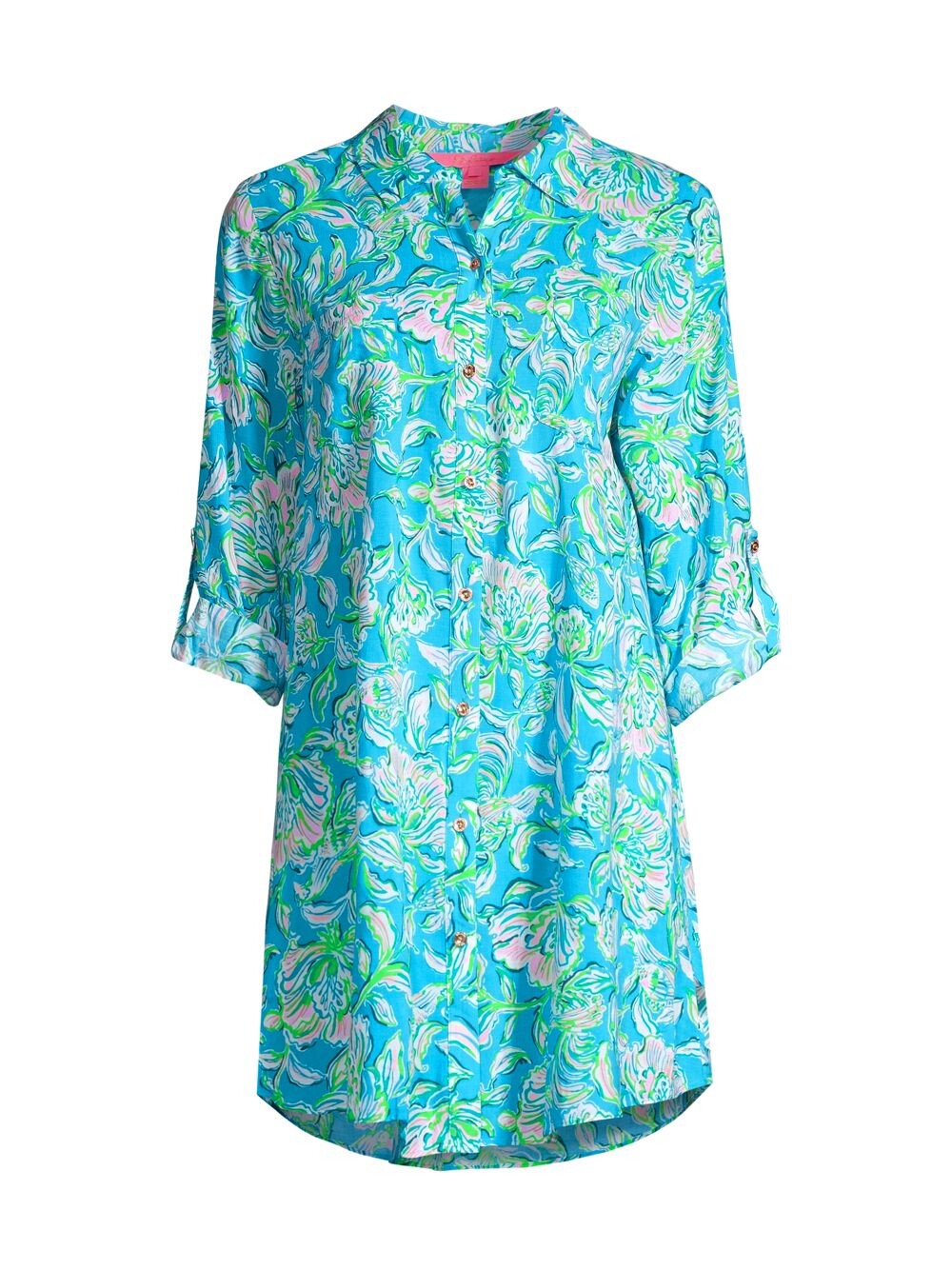 

Платье-рубашка Natalie Cover-Up Lilly Pulitzer, синий