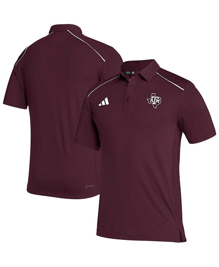 

Мужская бордовая рубашка-поло Texas A&M Aggies Coaches AEROREADY adidas, красный