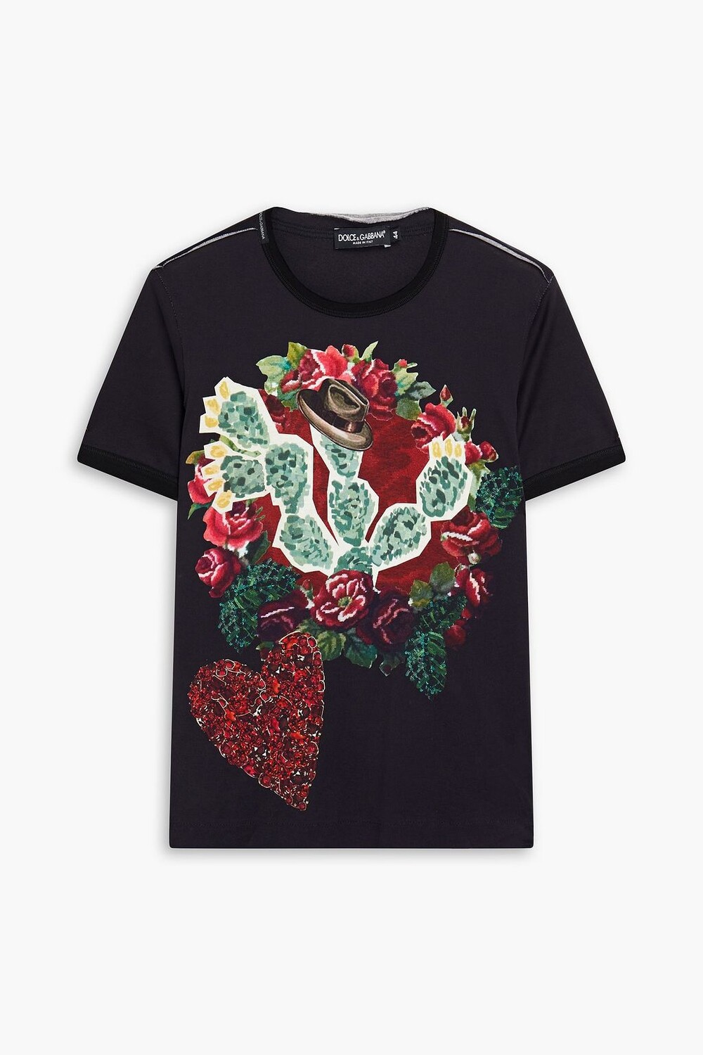 

Футболка из хлопкового джерси с принтом DOLCE & GABBANA, черный