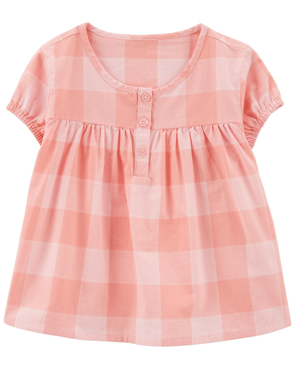 

Детский клетчатый топ Babydoll Carter's, розовый