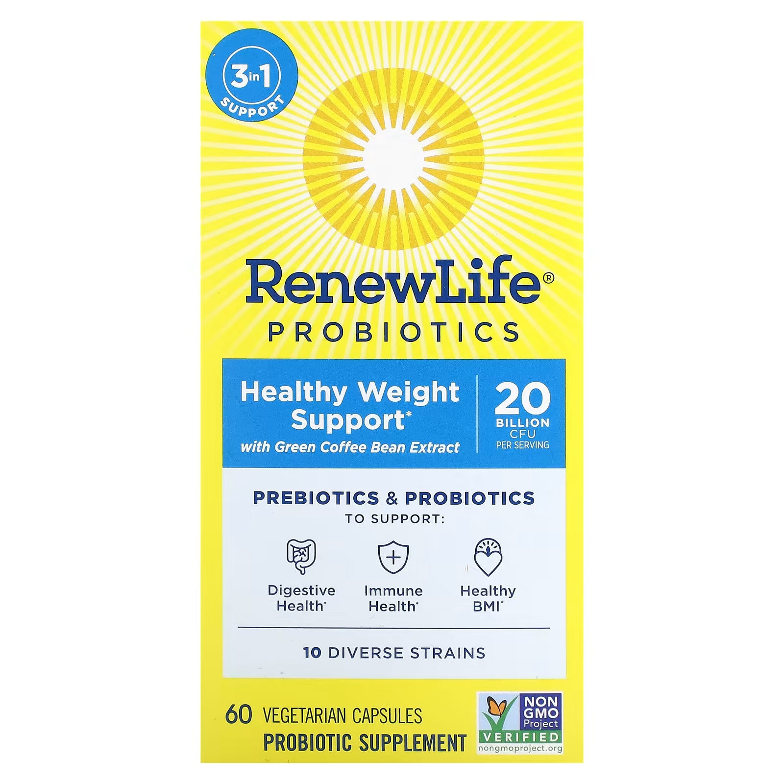 Пробиотики Renew Life для поддержания здорового веса, 60 вегетарианских капсул renew life пробиотики поддержка здорового веса 60 вегетарианских капсул