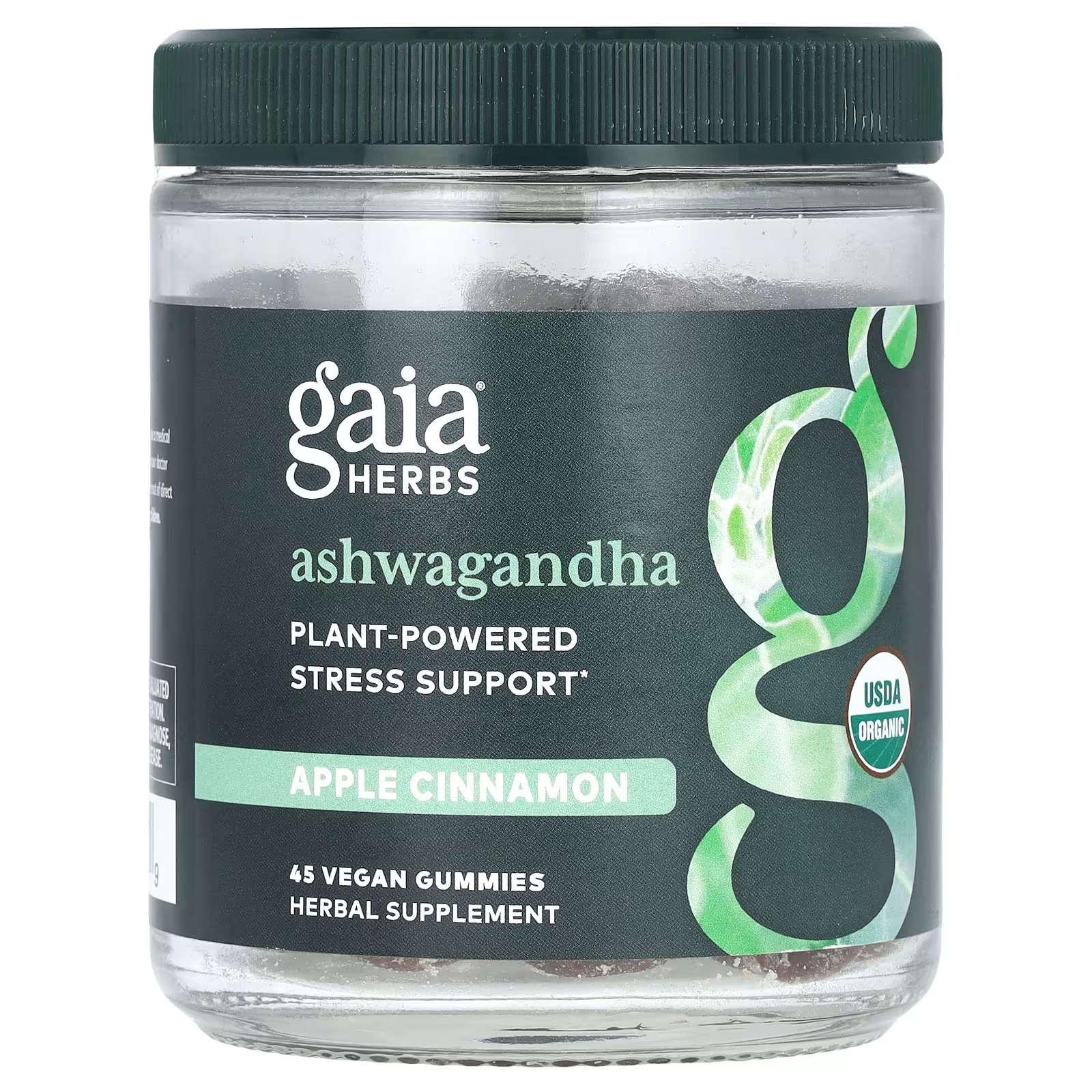 Растительная добавка Gaia Herbs Ashwagandha Apple Cinnamon, 45 веганских жевательных конфет gaia herbs reflux relief 45 жевательных таблеток