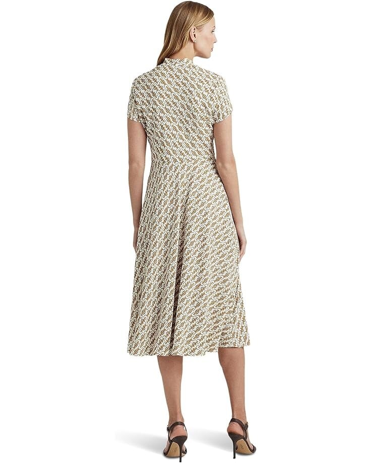 

Платье LAUREN Ralph Lauren Equestrian-Print Georgette Dress, цвет Cream Multi