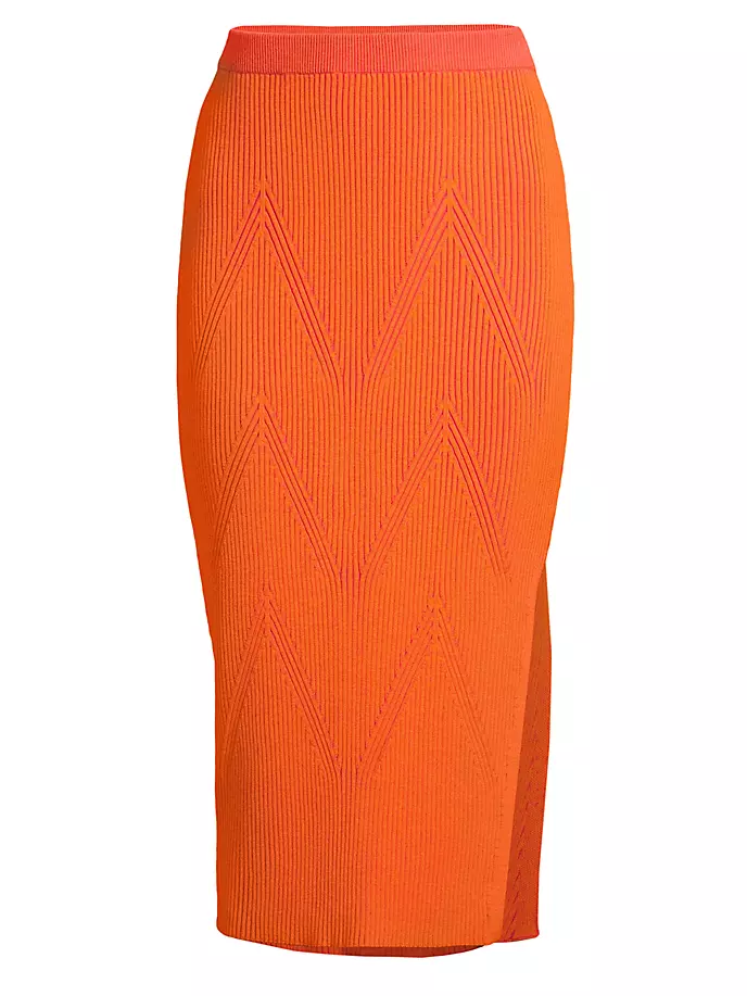 

Юбка миди в рубчик Milly, цвет pink coral