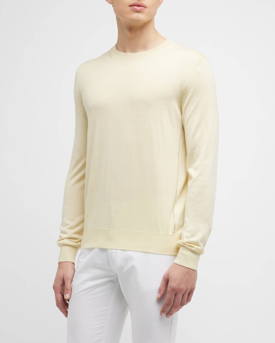 

Мужская меланжевая футболка с круглым вырезом ZEGNA