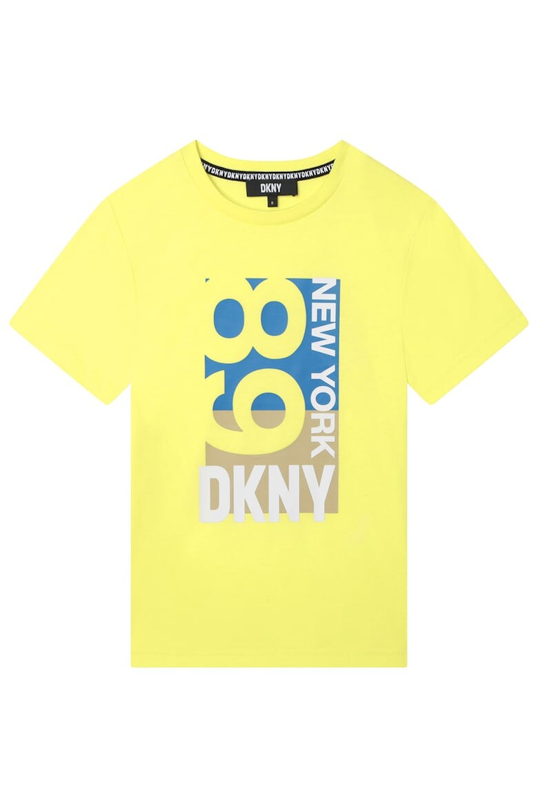 

Хлопковая футболка с фигурным принтом Dkny, желтый