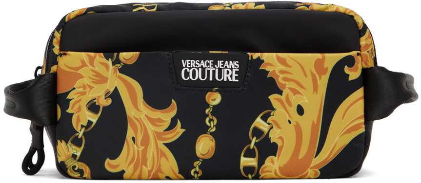 

Косметичка Couture черного и золотого цвета с цепочкой Versace Jeans Couture