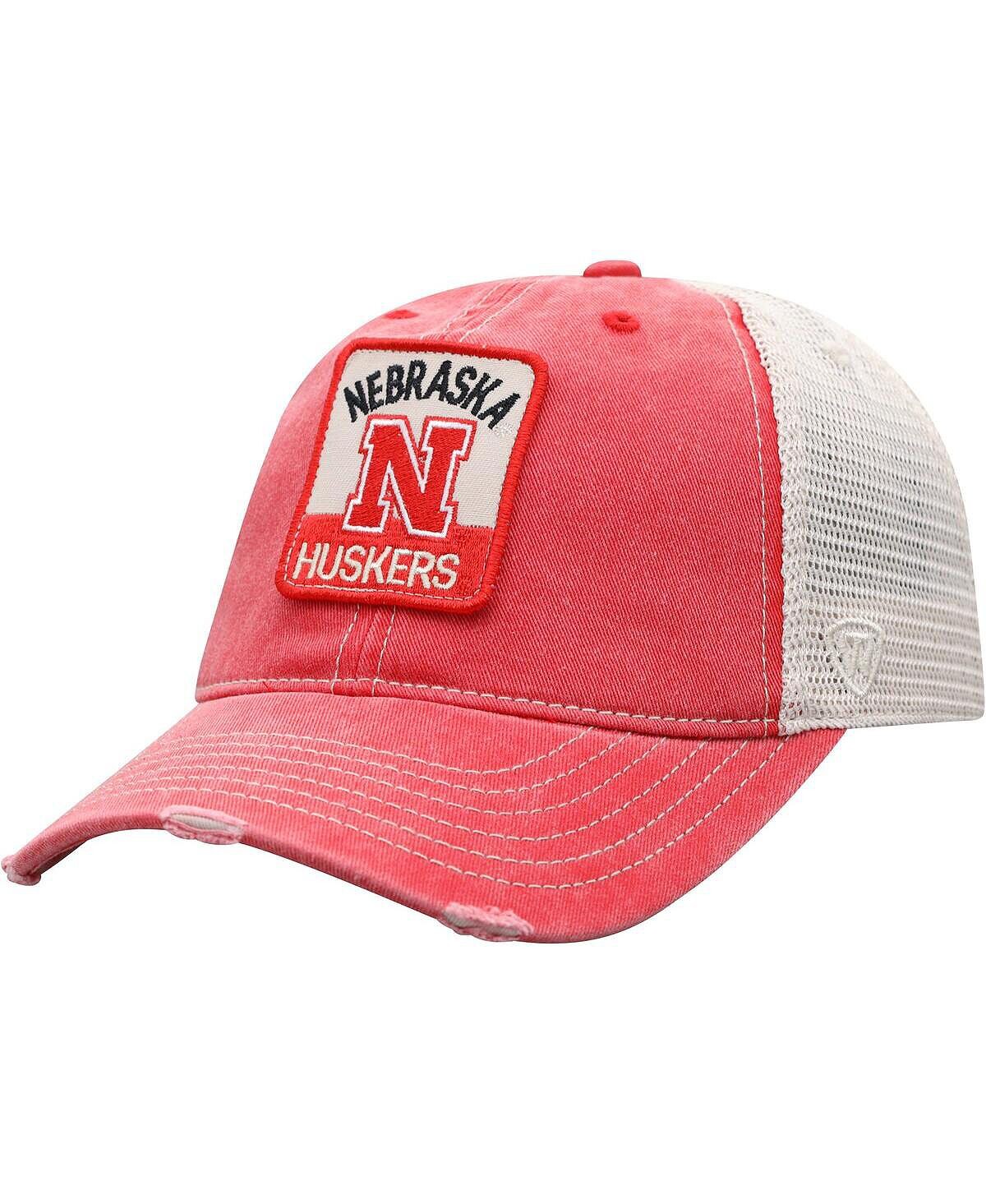 

Мужская кепка Snapback алого, натурального цвета Nebraska Huskers Ol' Faithful Trucker Snapback Top of the World