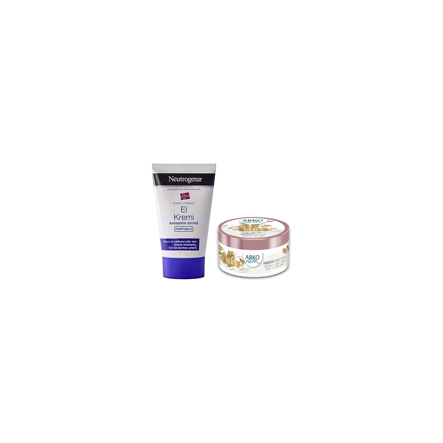 

Neutrogena Крем для рук 50 мл Норвежская формула + Arko Prebiotic Cream Series Овсяный крем 250 мл
