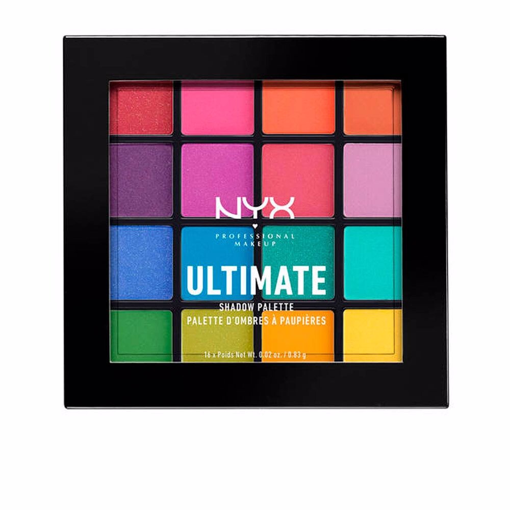 

Тени для век Ultimate shadow palette Nyx professional make up, 16 х 0,83 г, brights 16x0,83