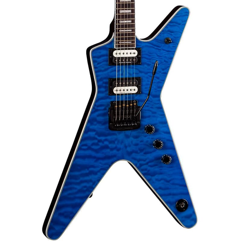 Электрогитара Dean Guitars ML Select 24 Kahler Quilt Top Electric Guitar - Trans Blue электрогитара dean ml 79 flame top trans brazilia