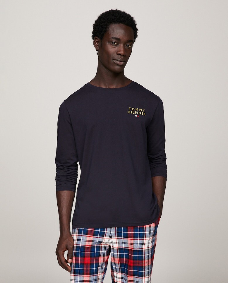 

Мужская футболка с длинным рукавом Tommy Hilfiger, темно-синий