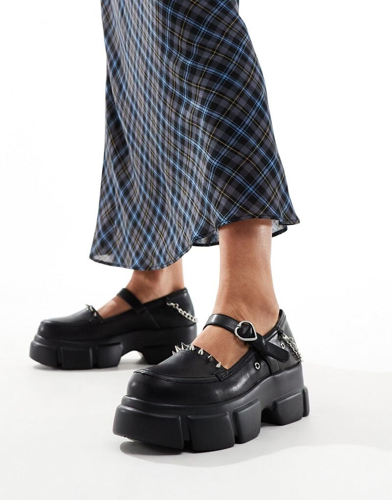 

Koi — Cloud Mist — черные туфли на массивной подошве Koi Footwear