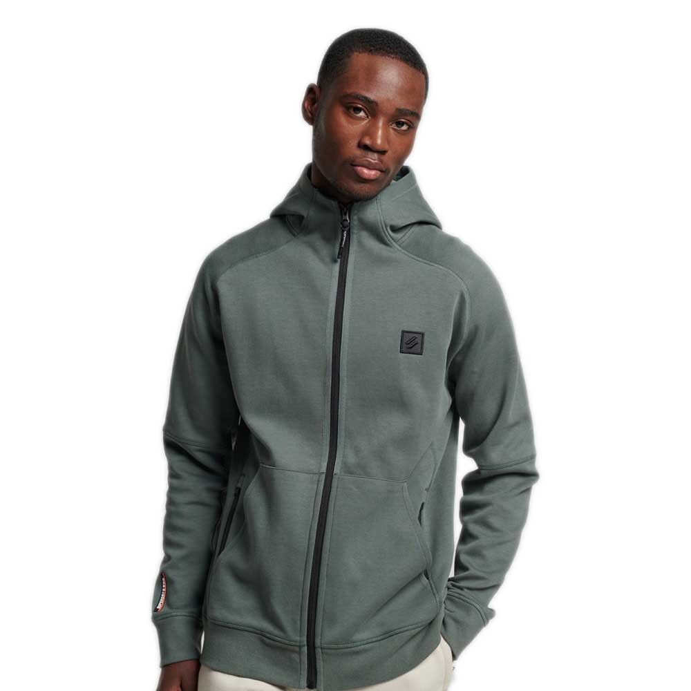 

Толстовка Superdry Code Tech Full Zip, зеленый
