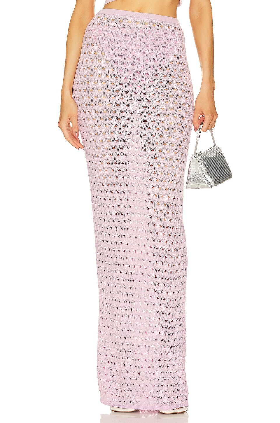 

Юбка макси Michael Costello x REVOLVE Harva Sequined, розовый