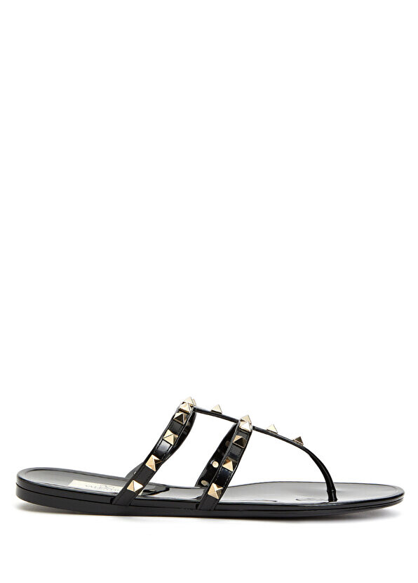 

Черные женские пляжные тапочки rockstud Valentino Garavani