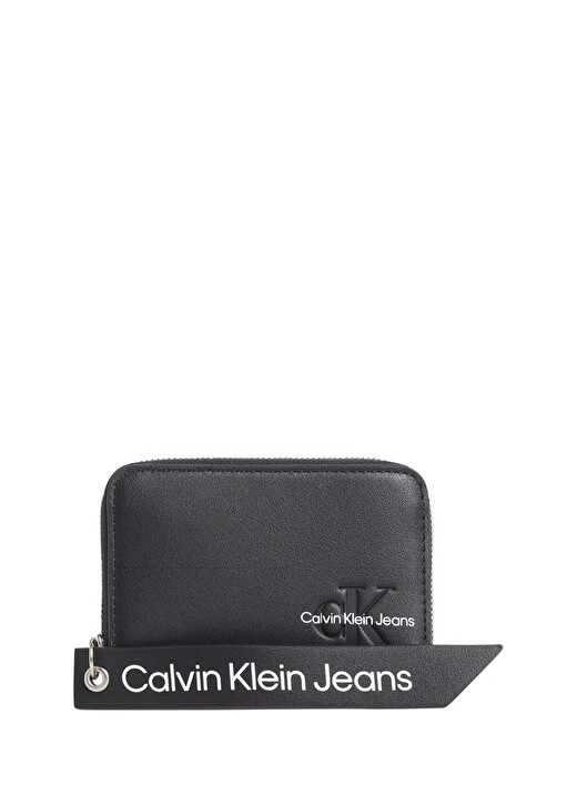 

Черный женский кошелек на молнии Calvin Klein