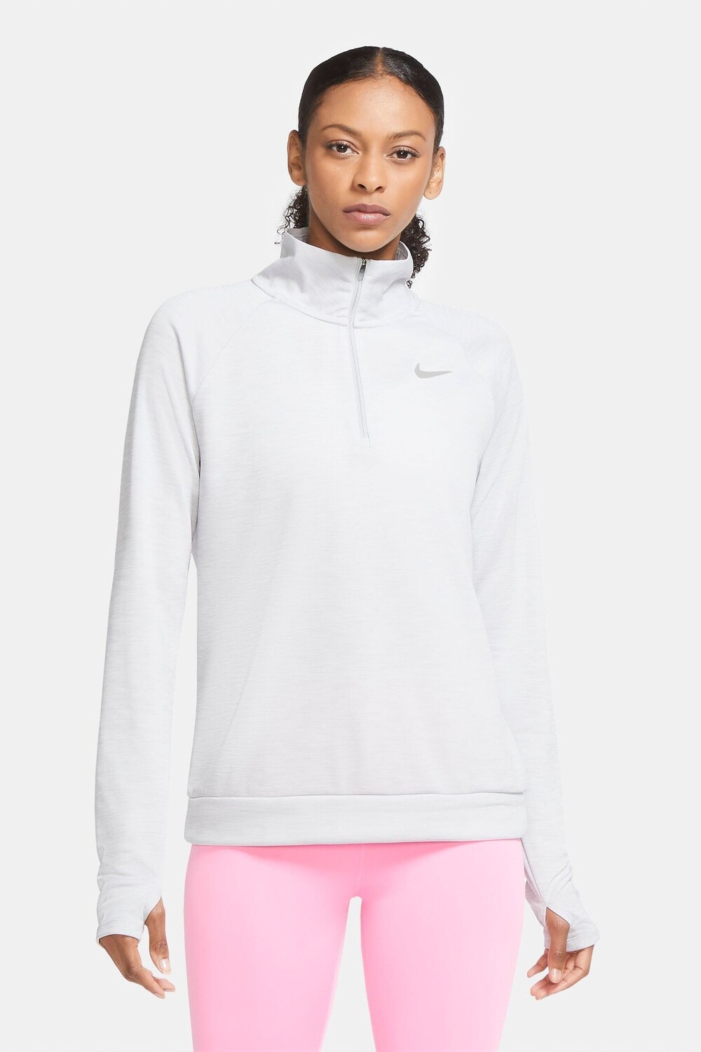 

Беговой топ Pacer на молнии 1/2 Nike, серый