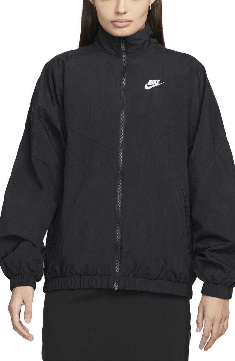

Спортивная куртка Windrunner NIKE, черный/белый