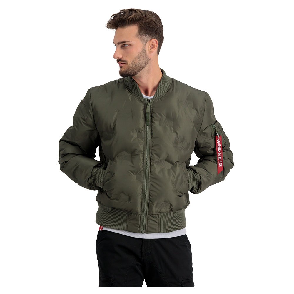 

Куртка Alpha Industries MA-1 Emb Logo Puffer Bomber, зеленый