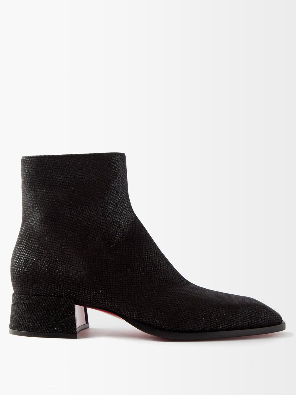 

Ботинки fever с эффектом змеиной кожи Christian Louboutin, черный