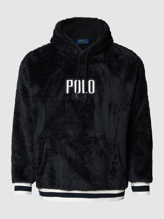 Толстовка PLUS SIZE с плюшевым мехом Polo Ralph Lauren Big & Tall, черный базовая футболка polo ralph lauren big