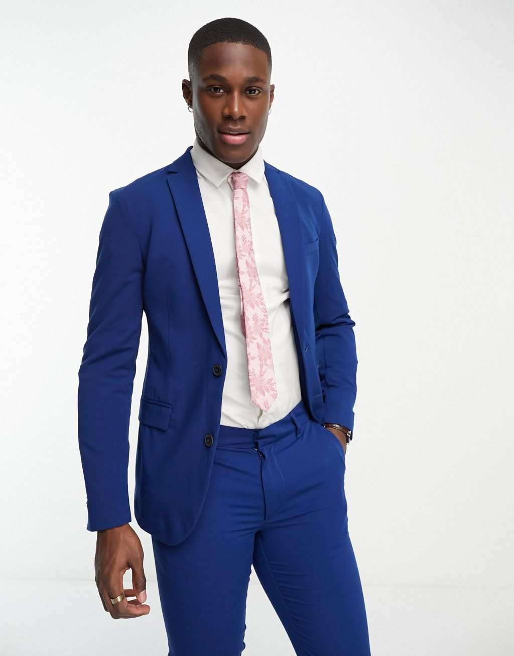 

Супероблегающий пиджак New Look цвета индиго — Suit Flow 18